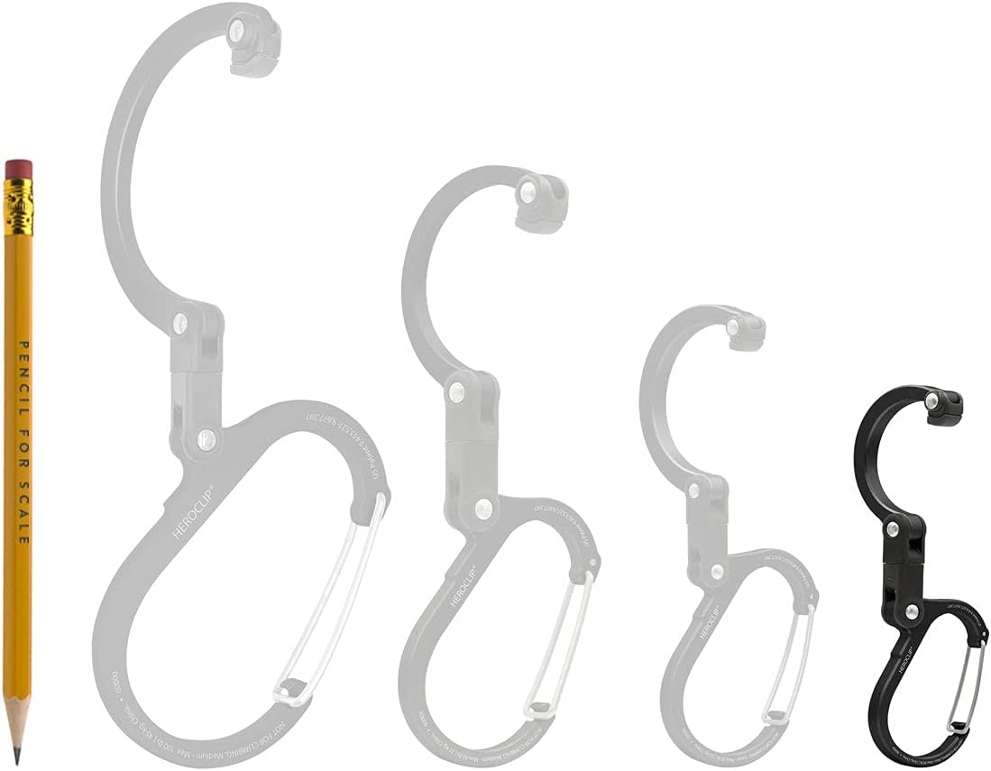 HEROCLIP Mini Carabiner Gear Clip and Hook for Versatile Hanging Solutions