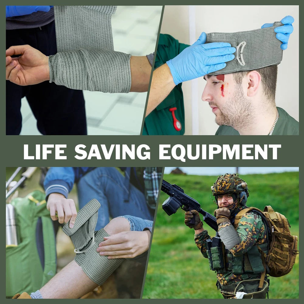 4/6In Israeli Bandage Wound Dressing Emergency Combat Compression Tactical Trauma First Aid IFAK Trauma Military Medical