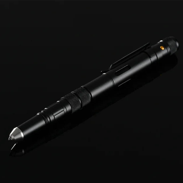 4-in-1 Tactical Pen - Portable Flashlight, Bottle Opener, Emergency Glass Breaker, and Self-Defense Tool, Gift Box Included