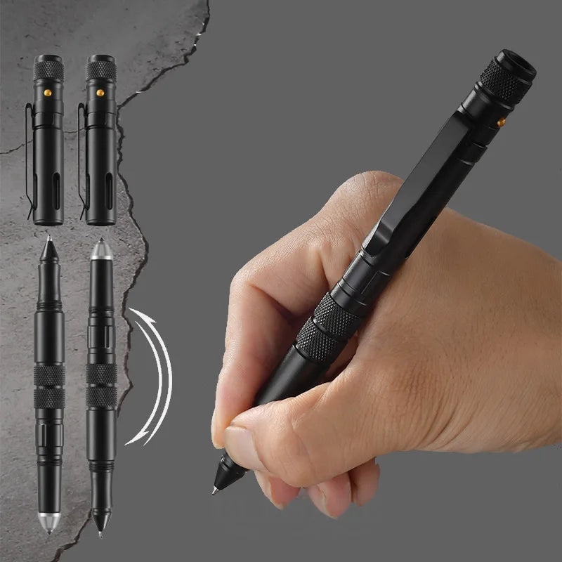 4-in-1 Tactical Pen - Portable Flashlight, Bottle Opener, Emergency Glass Breaker, and Self-Defense Tool, Gift Box Included