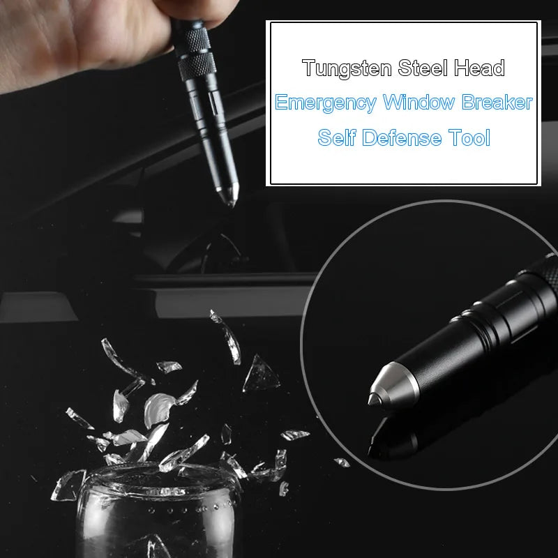 4-in-1 Tactical Pen - Portable Flashlight, Bottle Opener, Emergency Glass Breaker, and Self-Defense Tool, Gift Box Included