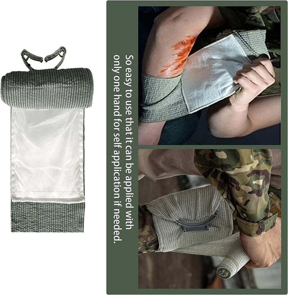 4/6In Israeli Bandage Wound Dressing Emergency Combat Compression Tactical Trauma First Aid IFAK Trauma Military Medical