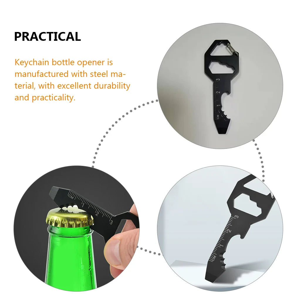 Multifunction Survival Tool Card - Steel Keychain for Men