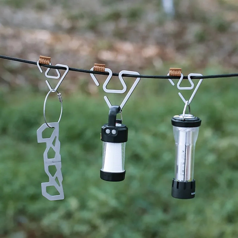 CAMPSAVER: Multi-Functional Stainless Steel Camping Organizer & Flashlight Hanger