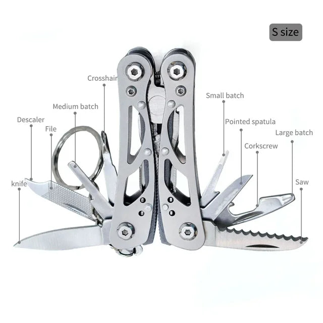 SurvivalPro Multitool: Portable Stainless Steel Folding Knife with Pliers for Outdoor Camping