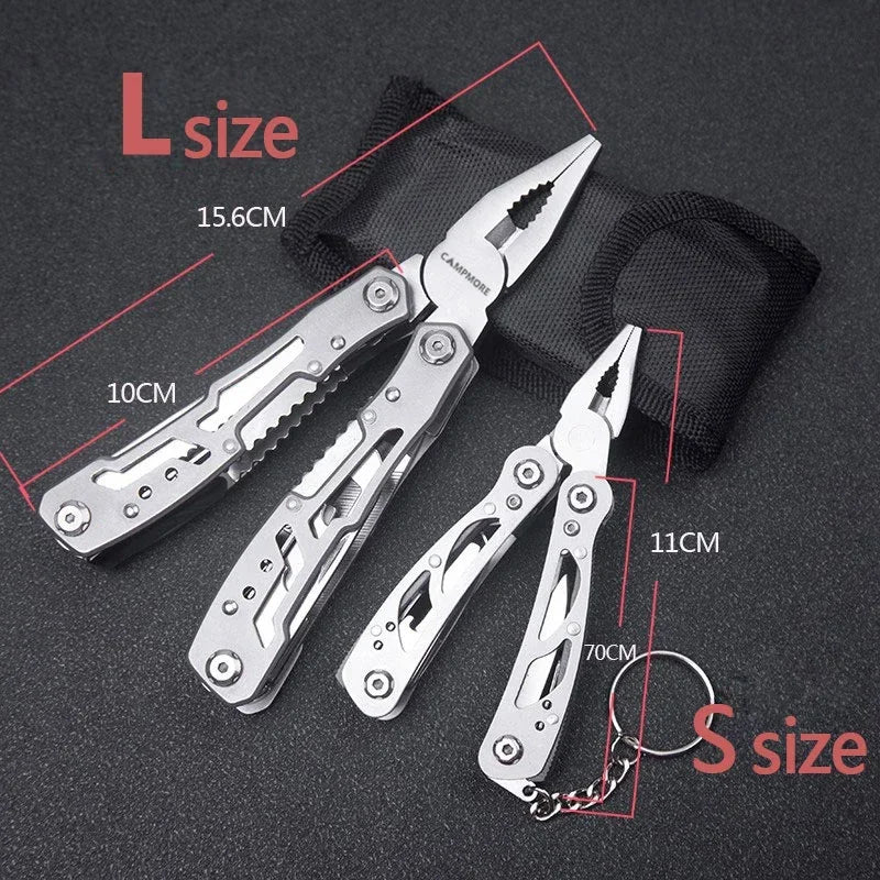 SurvivalPro Multitool: Portable Stainless Steel Folding Knife with Pliers for Outdoor Camping