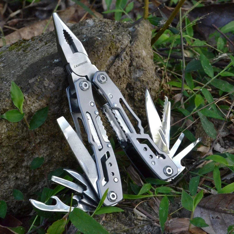 SurvivalPro Multitool: Portable Stainless Steel Folding Knife with Pliers for Outdoor Camping