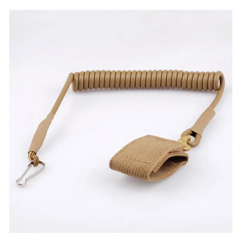 "Tactical Molle Elastic Gun Rope - Stretchable Anti-Lost Key Chain Lanyard"