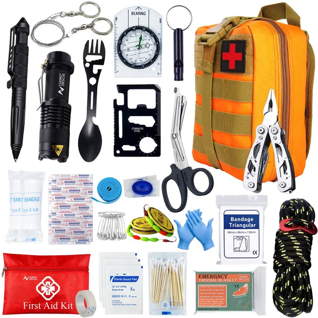 All-in-One Tactical Trauma & Survival Kit – Essential Outdoor First Aid and IFAK