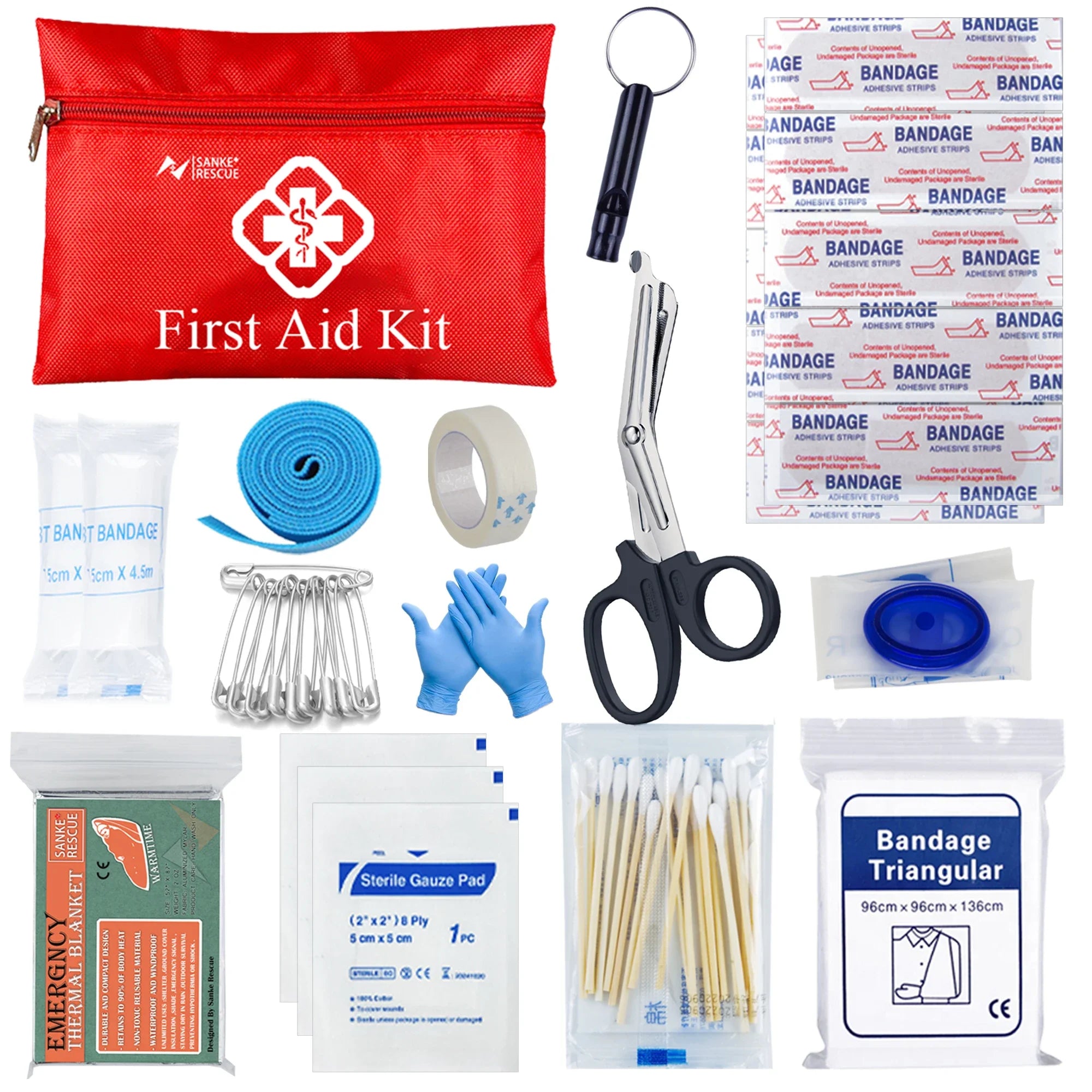 All-in-One Tactical Trauma & Survival Kit – Essential Outdoor First Aid and IFAK