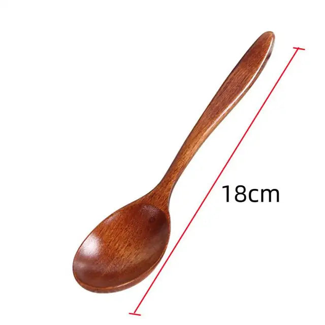 Wooden Spoon Fork Chopsticks Set - Japanese Style Reusable Travel Cutlery with Storage Bag