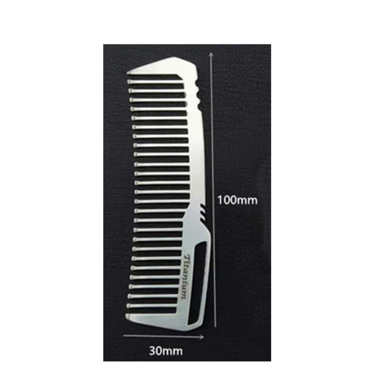 Mini Portable for Titanium Alloy Comb Men Women Self-Cleaning Tools EDC Super Light Hair Brush Outdoor Pocket Gadget